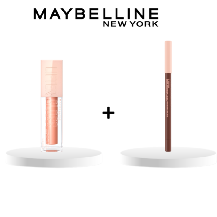Maybelline Lift Gloss 007 Amer 5.4ml+Lift Liner 001 Cross The Line Pack – Image 1