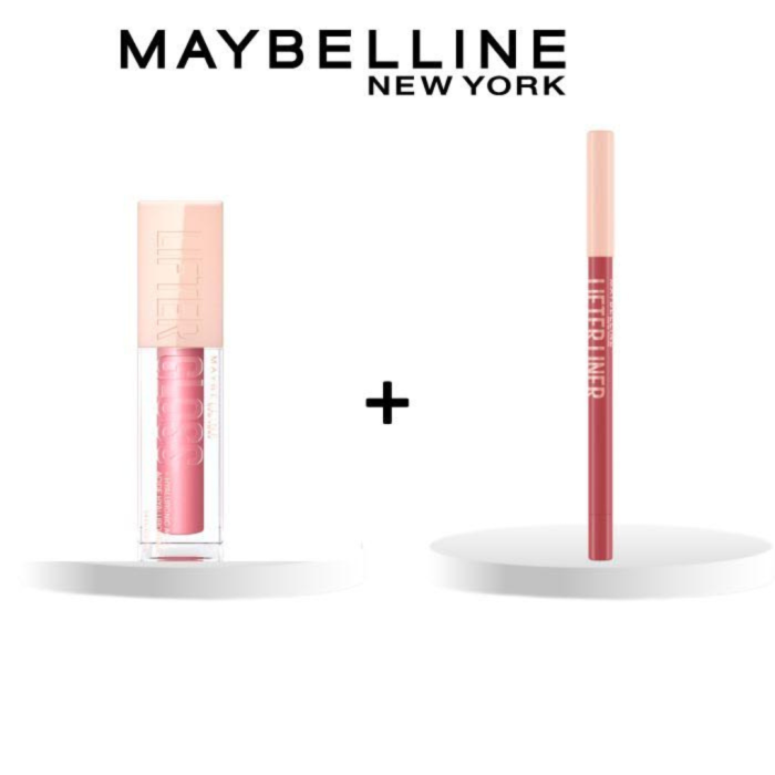 Maybelline Lifter Gloss 05 Petal 5.4ml + Lifter Liner 09 Peaking Pack – Image 1