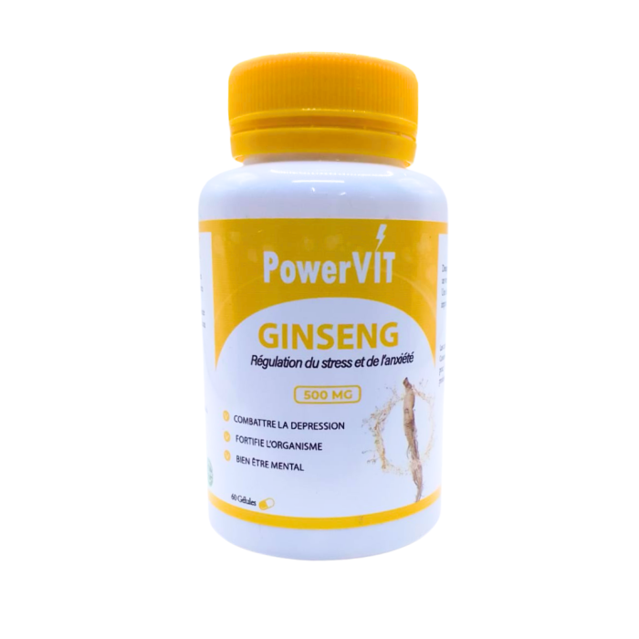 PowerVIT Ginseng 500mg 60 Gelules – Image 1