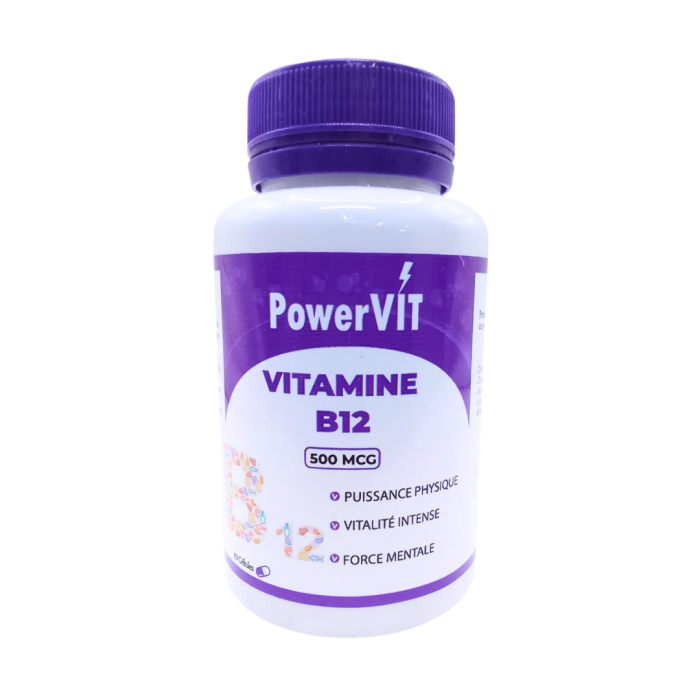 PowerVIT Vitamine B12 500MCG 60 Gelules – Image 1