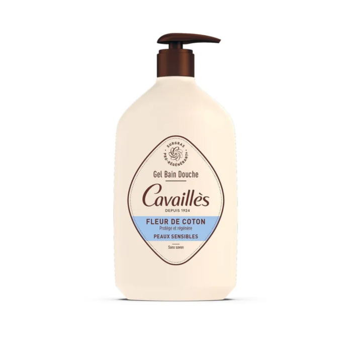 ROGE CAVAILLES GEL BAIN DOUCHE SURGRAS ACTIF FLEUR DE COTON 1L – Image 1
