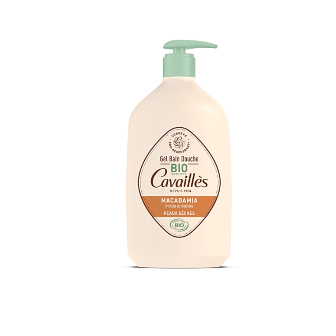 Roge-Cavailles-Gel-Bain-douche-Huile-de-macadamia-1L Rogé Cavaillés Gel Bain douche Huile de macadamia 1L – Image 1