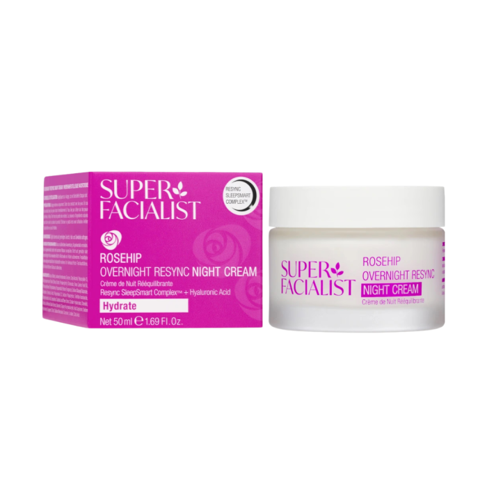 Super Facialist Rosehip Overnight Resync Night Cream 50ml – Image 1