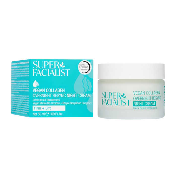 Super Facialist Vegan Collagen Overnight Resync Night Cream 50ml – Image 1