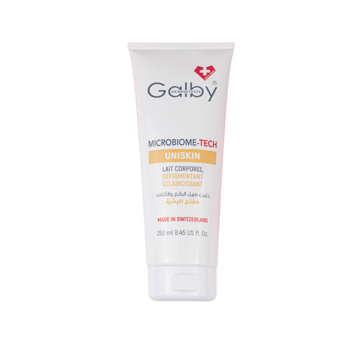 Galby Dermatech UNISKIN Lait Corporel Dépigmentant Eclaircissant 250ml – Image 1