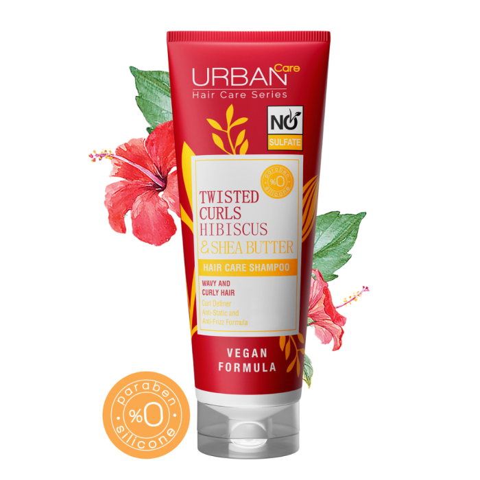 Urban Care Twisted Curls Hibiscus & Shea Butter Shampoo 250ml – Image 1
