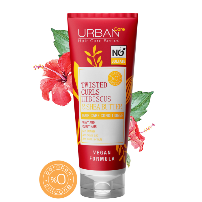 Urban Care Twisted Curls Hibiscus&Shea Butter Conditioner NoSulf 250ml – Image 1