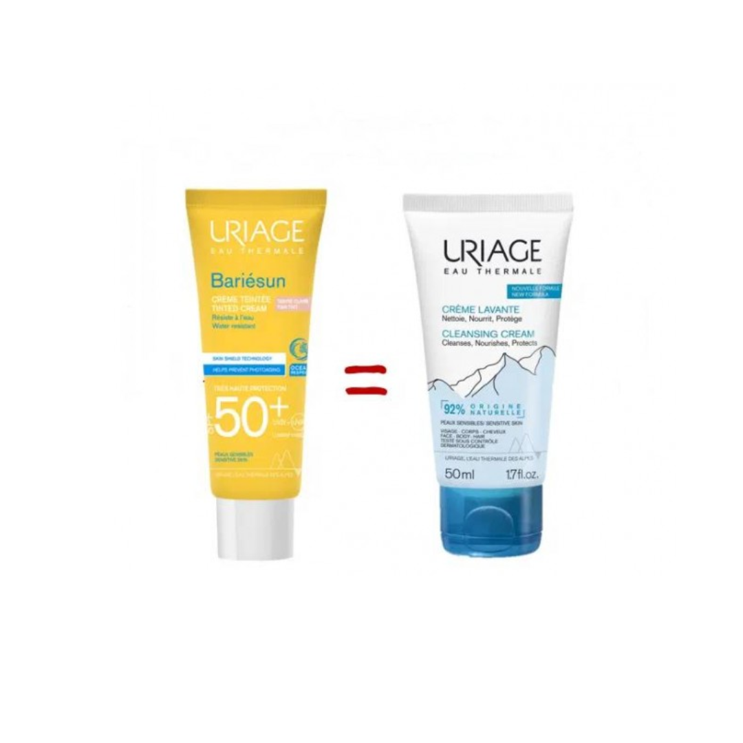 Uriage-Bariesun-Ecran-Teinte-Claire-Creme-Lavante-50ml-OFFERT-1 Uriage Bariesun Ecran Teinte Claire + Creme Lavante 50ml OFFERT – Image 1