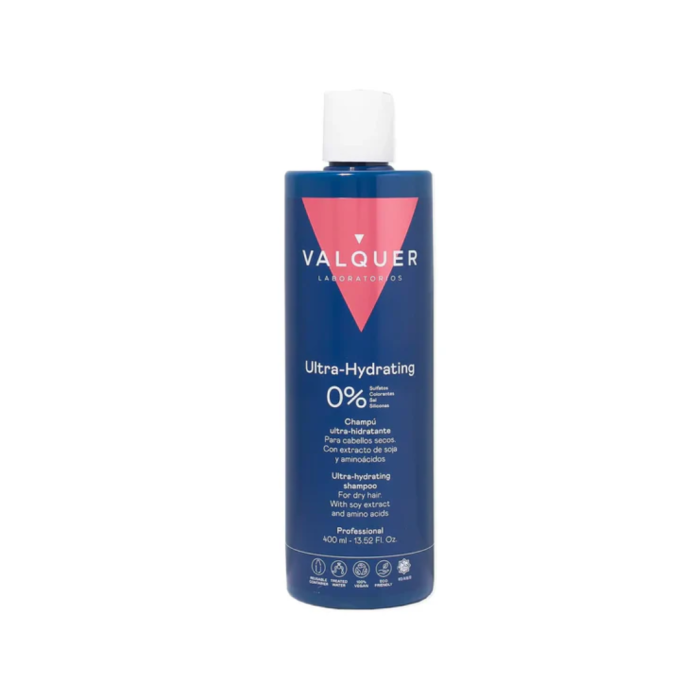 Valquer Ultra-Hydrating Shampoing Cheveux Secs 400ml – Image 1