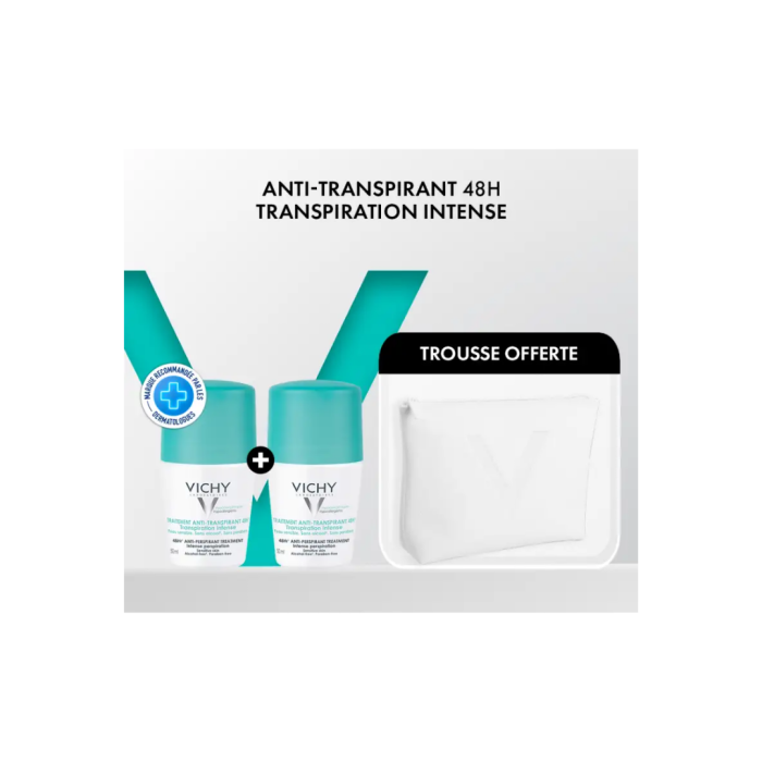 Vichy Deodorant Bille Bouchon Vert 48h 2x50ml Trousse – Image 1