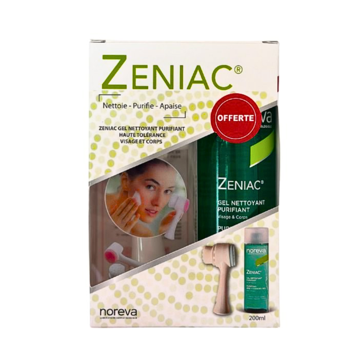 Zeniac Duo Pack Gel Nettoyent Purifiant 200ml+Brosse Visage – Image 1