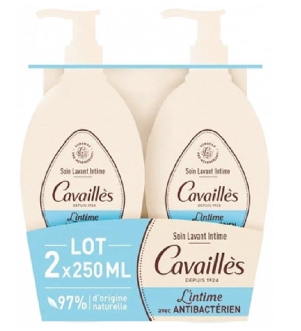 roge-cavailles-gel-anti-bacterian-lot-de2 Rogé Cavaillès Soin Lavant Intime Antibactérien Lot de 2 x 250 ml – Image 1