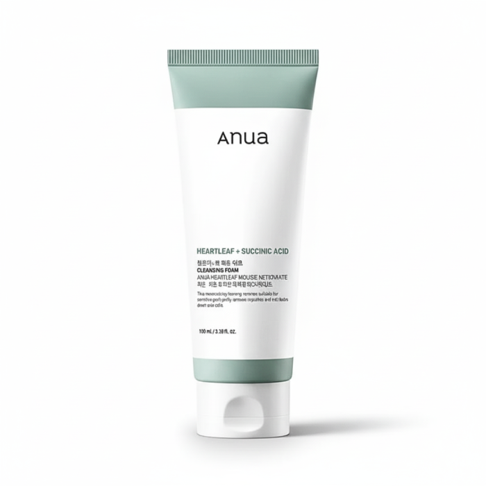 Anua HeartleaF Succinic Moisture Cleansing Foam 150ml – Image 1
