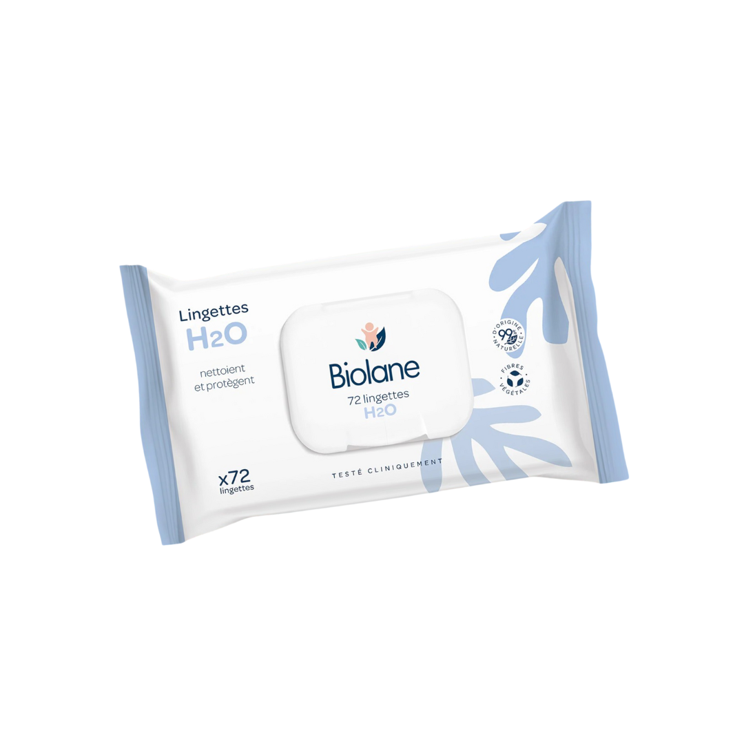 BIOLANE-LINGETTE-PURE-H2O- BIOLANE Lingettes Pure H2O 72 Pieces – Image 1