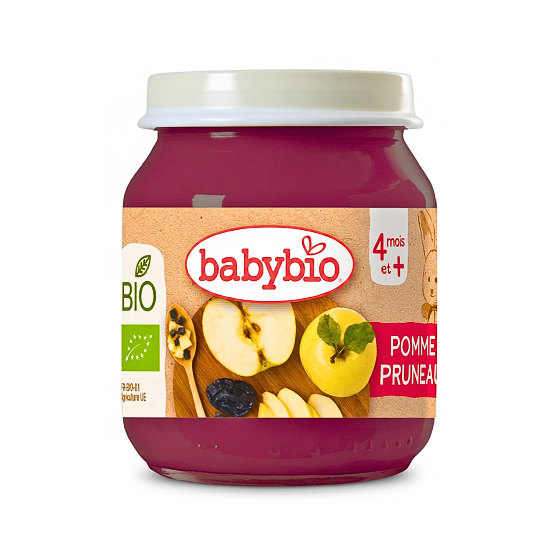 Babybio-Petit-Pot-Pomme-Pruneau-130g Babybio Petit Pot Pomme Pruneau 130g – Image 1