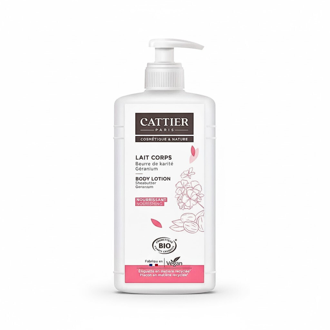 Cattier-Lait-Corps-Beurre-De-Karite-Geranium-500ml Cattier Lait Corps Beurre De Karite Geranium 500ml – Image 1