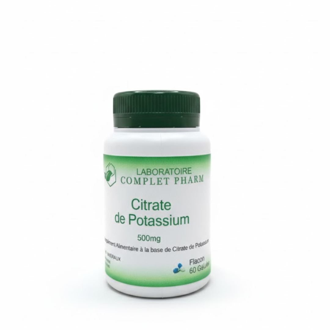 Citrate-De-Potassium-500mg-60-gelulesComplet-Pharm Citrate De Potassium 500mg 60 Gelules – Image 1