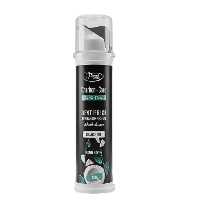 Denti-Smile Poudre Blancheur Au Charbon Coco menthe10g – Image 1