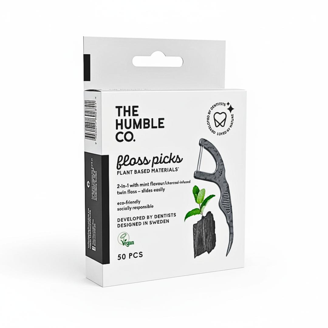 Humble-Fil-Dentaire-Charbon-picks-50-pcs HUMBLE FIL DENTAIRE CHARBON PICKS 50 PIECES – Image 1