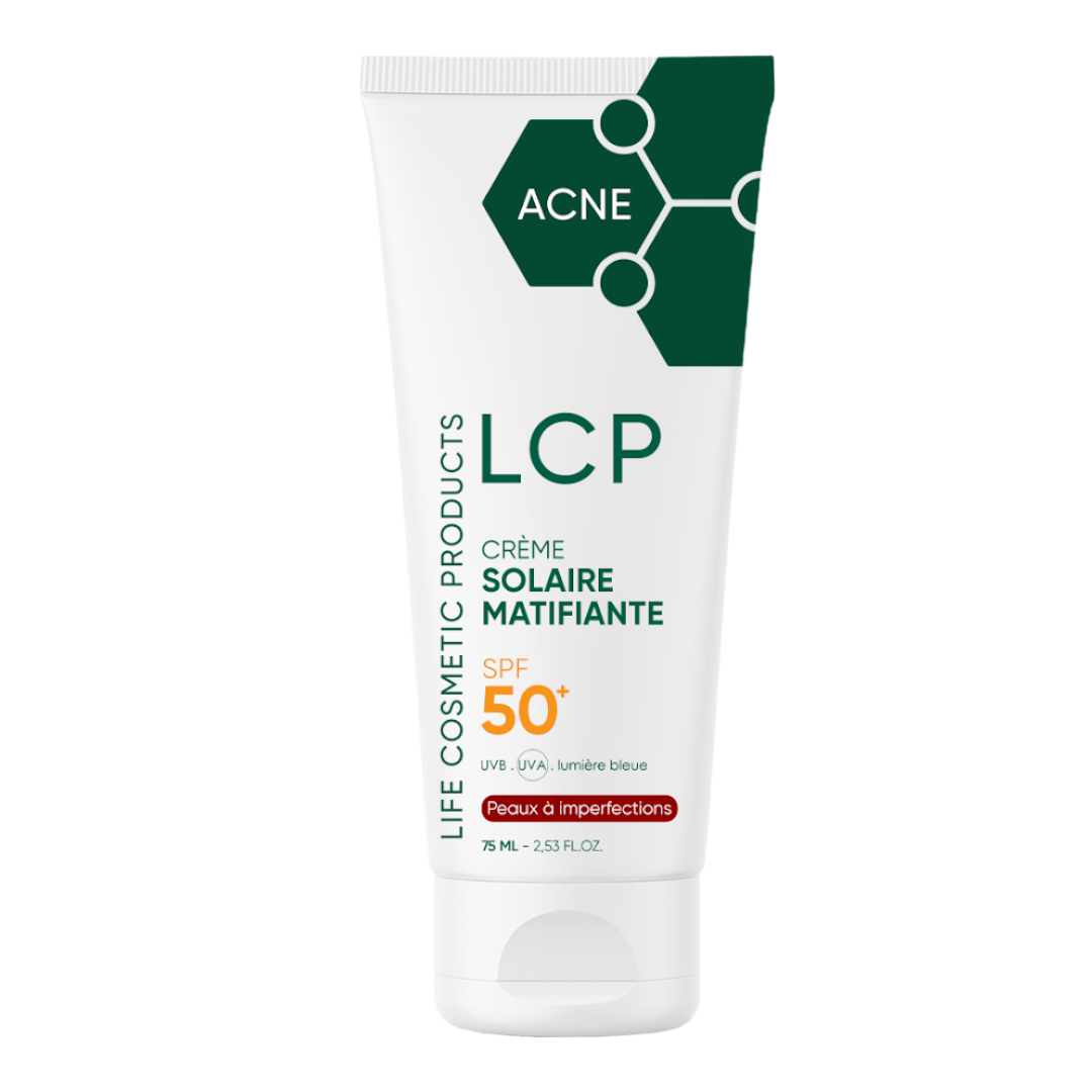 LCP-Acne-Creme-Solaire-Matifiante-Spf50-75ml-1 Lcp Acne Creme Solaire Matifiante Spf50+ 75ml – Image 1