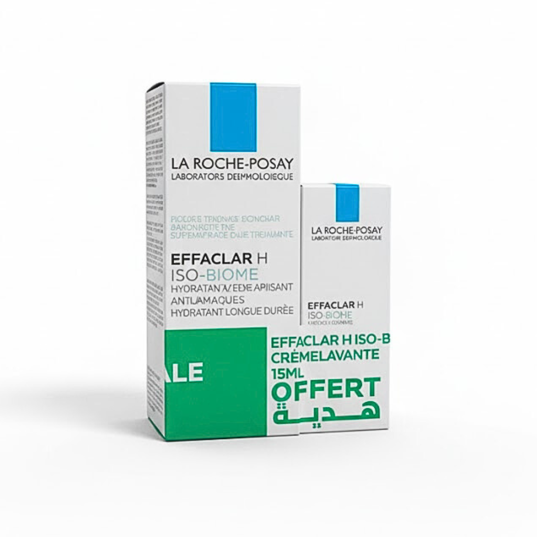 Rp-Effaclar-H-Iso-Biome-Pack-Creme-40mlCreme-Lavante-Ech La Roche Posay Effaclar H Iso-Biome Pack Creme 40ml+Creme Lavante Format Voyage – Image 1