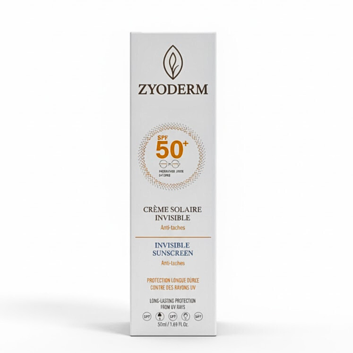 Zyoderm Creme Solaire Invisible Anti-Tache Spf50+ – Image 1