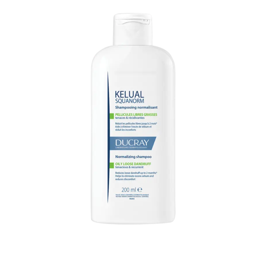 Duc-Kelual-Squanorm-Shamp-Traitant-Pellicules-Gras-200ml Ducray Kelual Squanorm Shampooing Normalisant Pellicules Grasse 200ml – Image 1