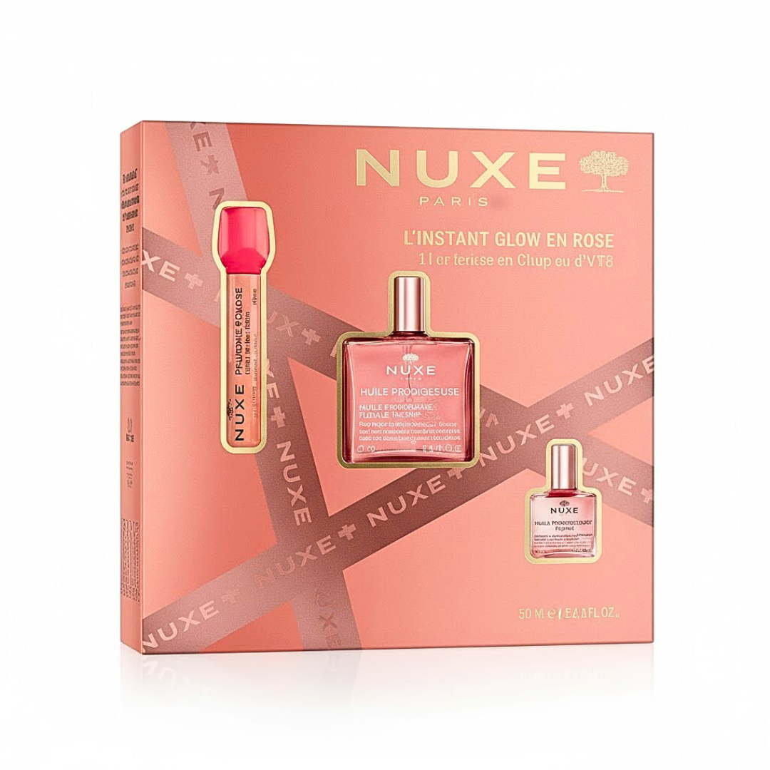 Nuxe-Coffret-Linfiniment-Glow-En-Rose-florale Nuxe Coffret L'infiniment Glow En Rose Florale – Image 1