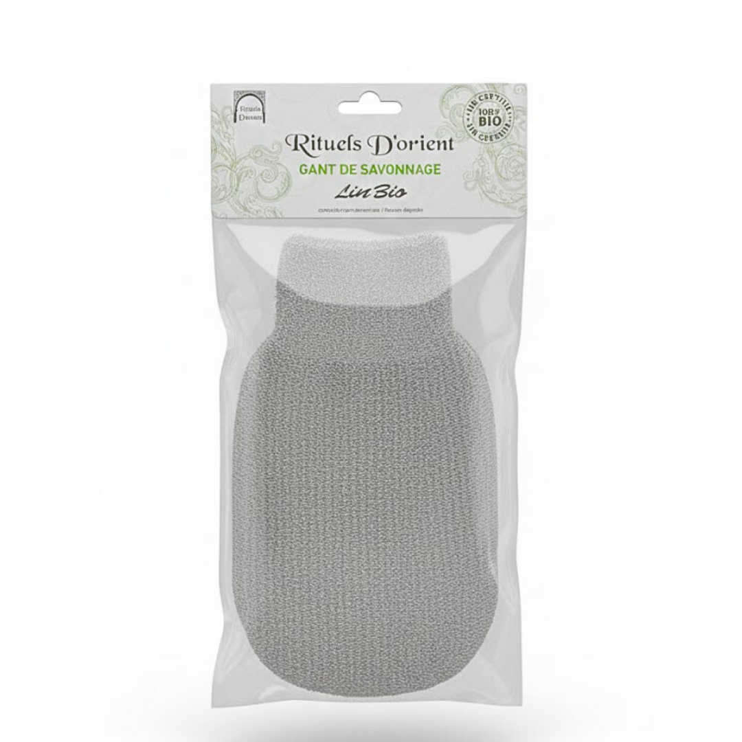 Rituels-Dorient-Gant-De-Savonnage-Lin-Bio Rituels D'orient Gant De Savonnage Lin Bio – Image 1