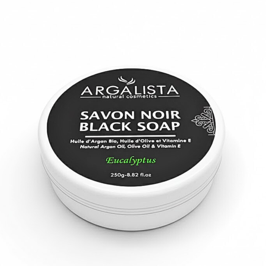 Argalista-Savon-Noir-Eucalyptus-250g Argalista Savon Noir Eucalyptus 250g – Image 1
