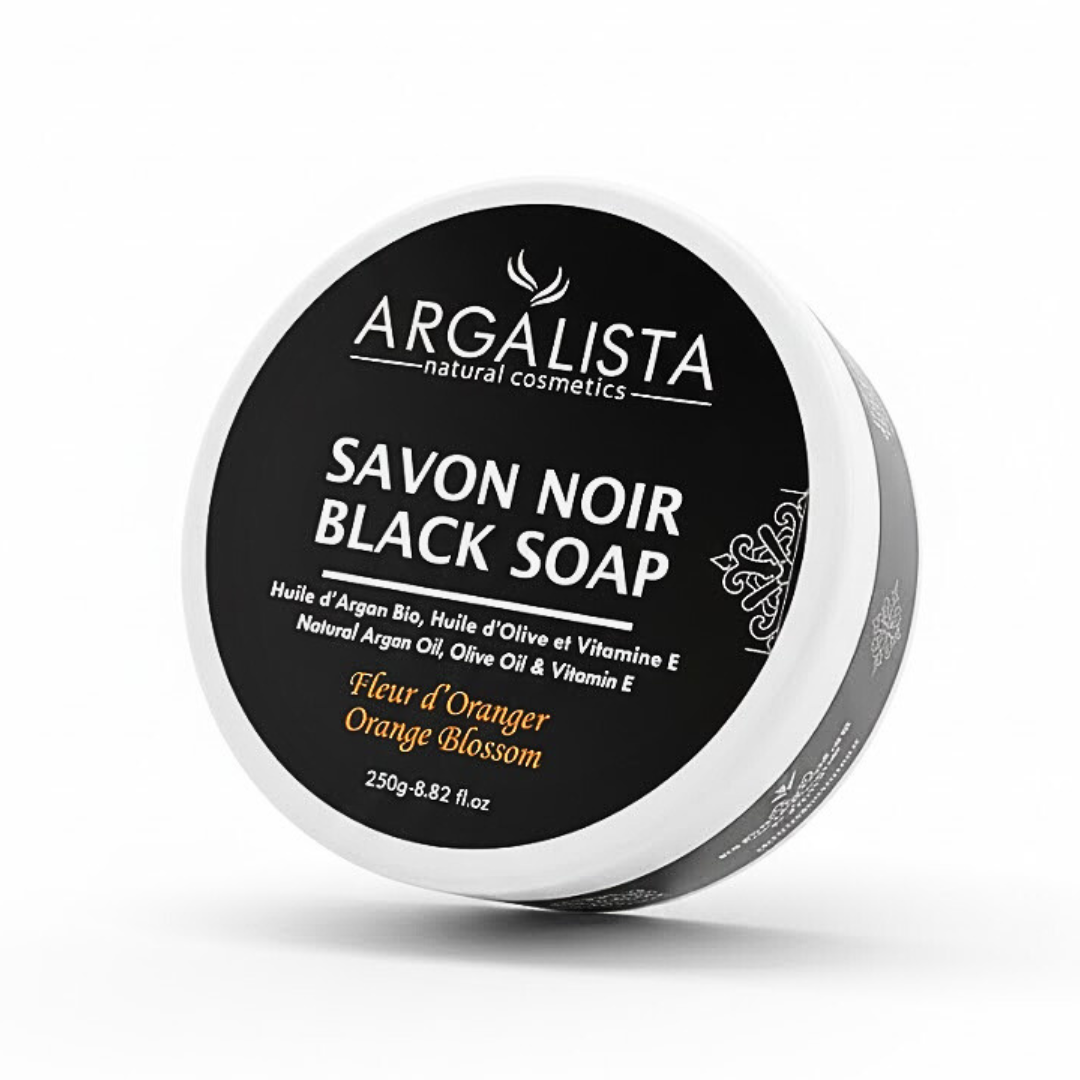 Argalista-Savon-Noir-Fleur-Doranger-250g Argalista Savon Noir Fleur D'oranger 250g – Image 1