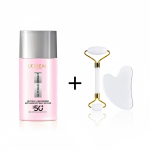 L'oreal Glycolic Bright UV spf50+ 50ml+Coffret Guasha Pack