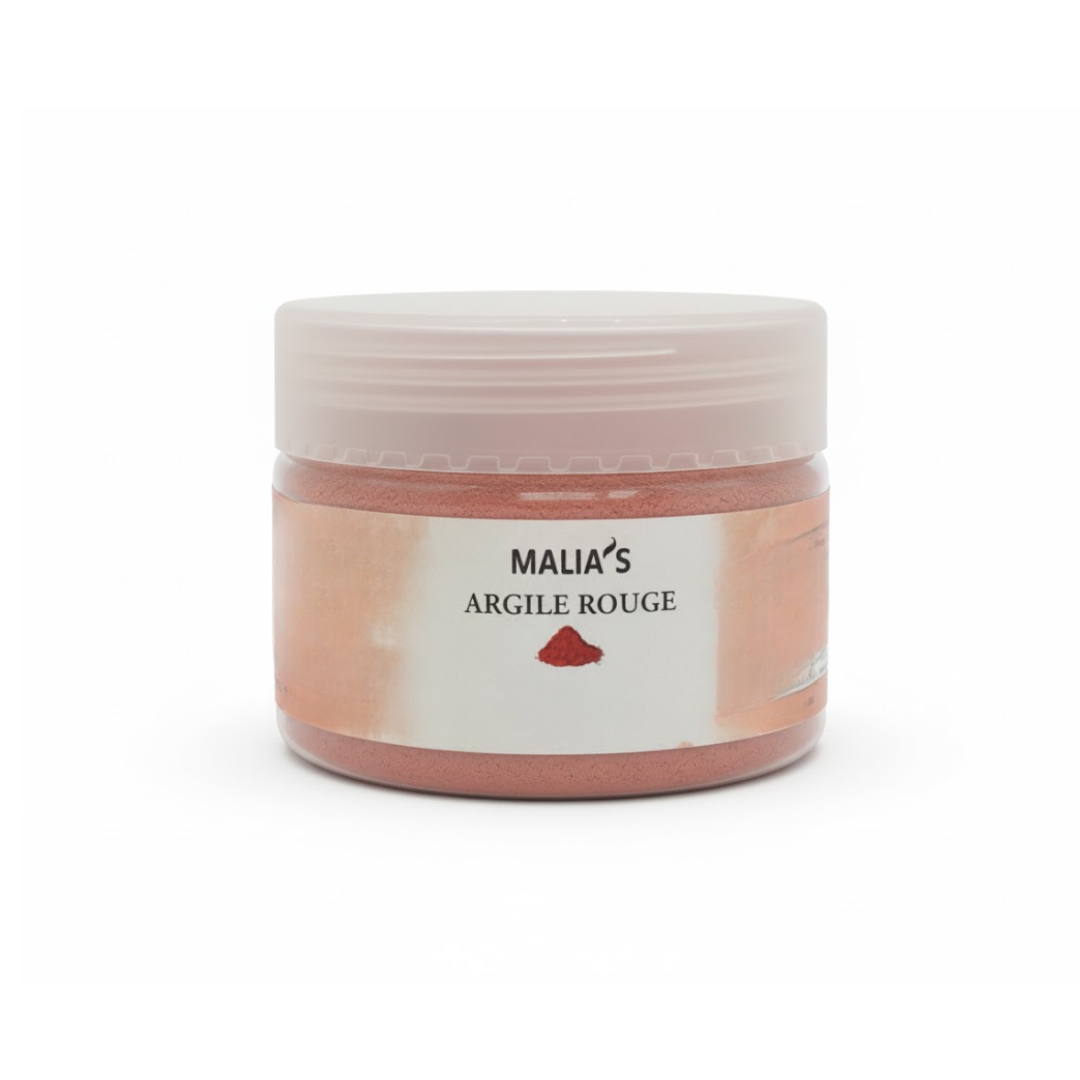 Malias-argile-rouge-100g Malia's argile rouge 100g – Image 1