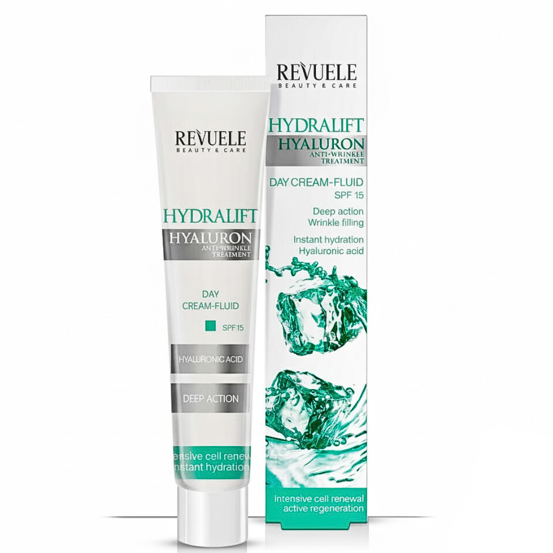 Revuele-Hydralift-Hyaluron-Day-Cream-fluid-50ml Revuele Hydralift Hyaluron Day Cream-fluid 50ml – Image 1