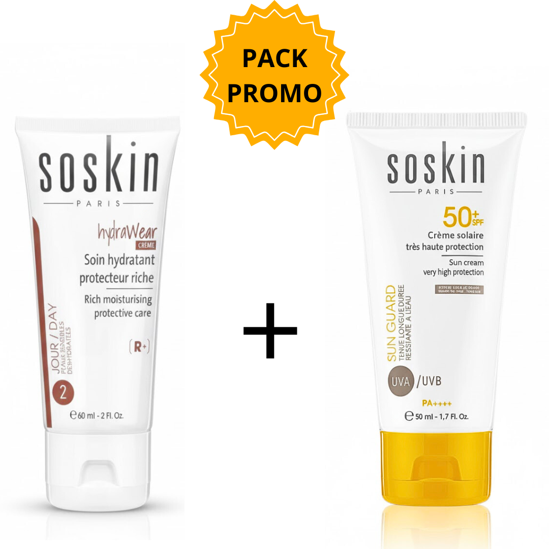 Soskin-Creme-Invisible-spf50-50mlHydrawear-Creme-Riche-60ml Soskin Creme Invisible Spf50+ 50ml+Hydrawear Creme Riche 60ml – Image 1