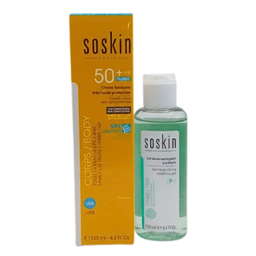 Soskin-Ecran-Invisible-spf50-50mlGel-Doux-Nettoyant-100ml Soskin Ecran Invisible Spf50+ 50ml+Gel Doux Nettoyant 100ml – Image 1