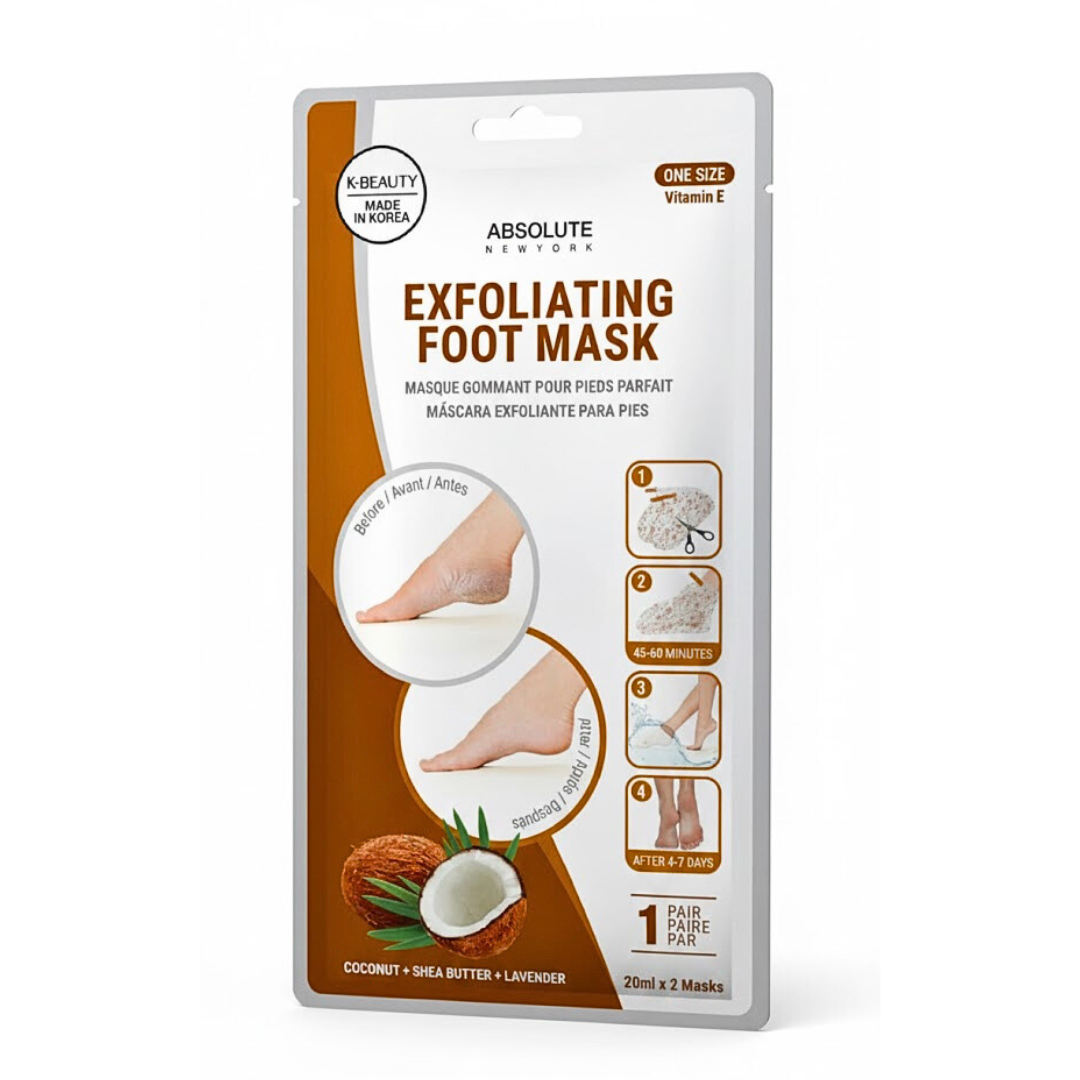Absolute-Exfolianting-Foot-Mask-Coconut-Shea-Butter-Lavender Absolute Exfolianting Foot Mask Coconut Shea Butter Lavender – Image 1