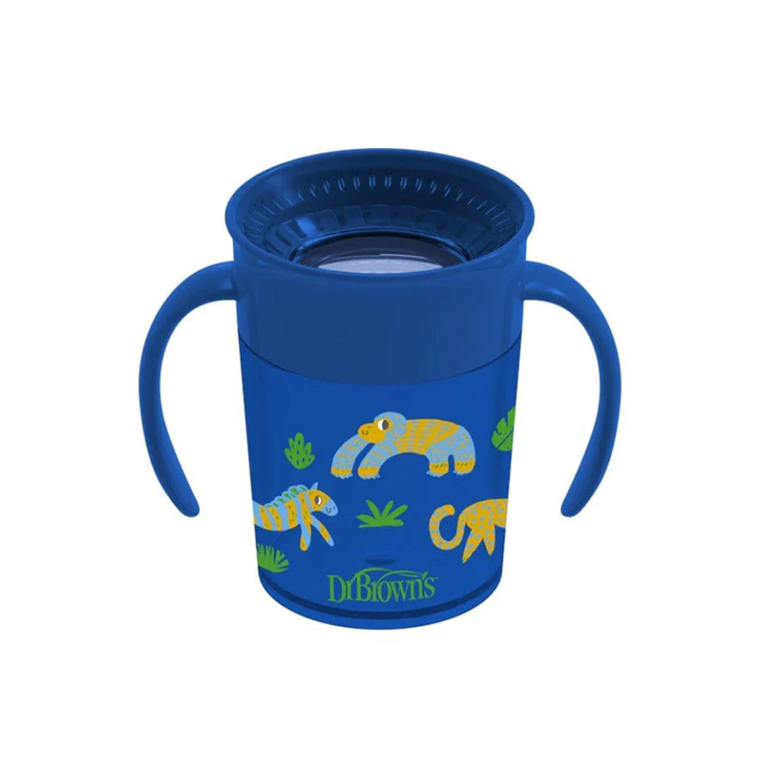 Dr-browns-Goblet-avec-poignees-DecoBleu-200ml-TC71006-INTL Dr brown's Goblet avec poignees DecoBleu 200ml TC71006-INTL – Image 1