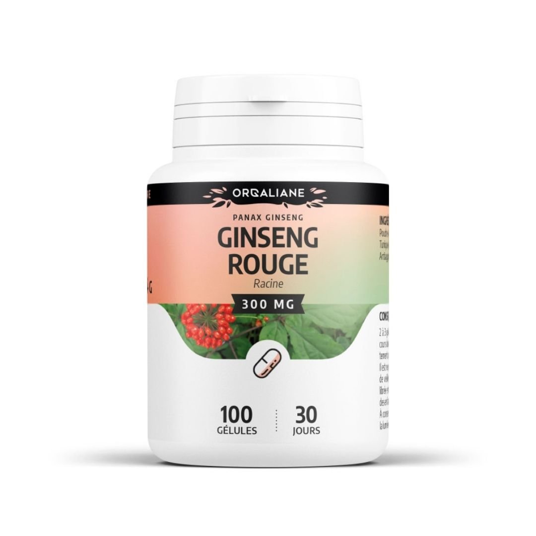 GPH-Orgaliane-Ginseng-Rouge-100-Gelules- GPH Ginseng Rouge 100gelules dosees a 300mg – Image 1