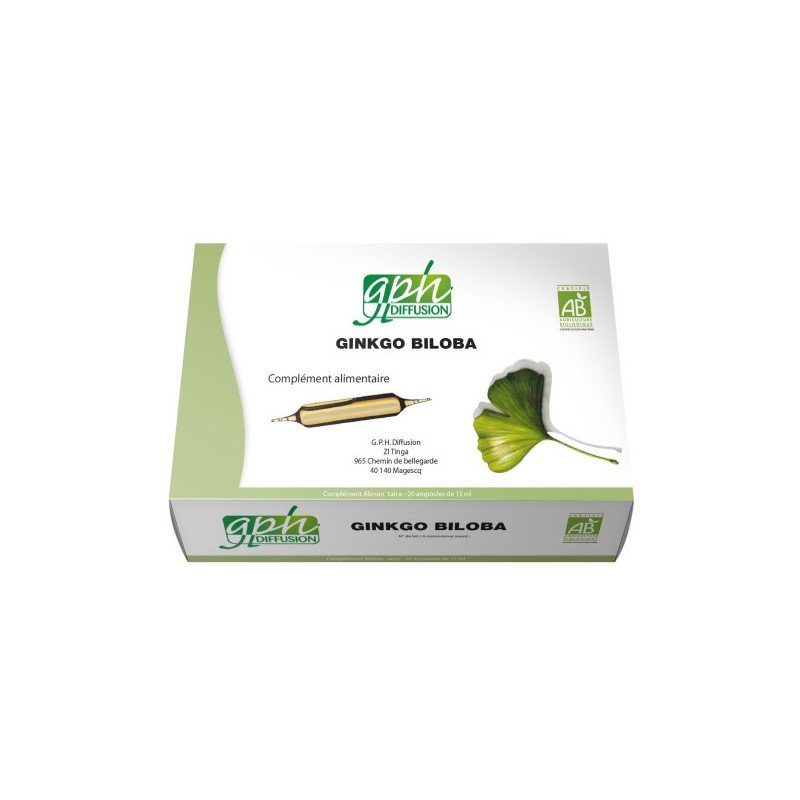 gph-diffusion-gingko-biloba-bio-20amp-x-15ml GPH Diffusion Ginkgo Biloba 20 Ampoules*15ml – Image 1