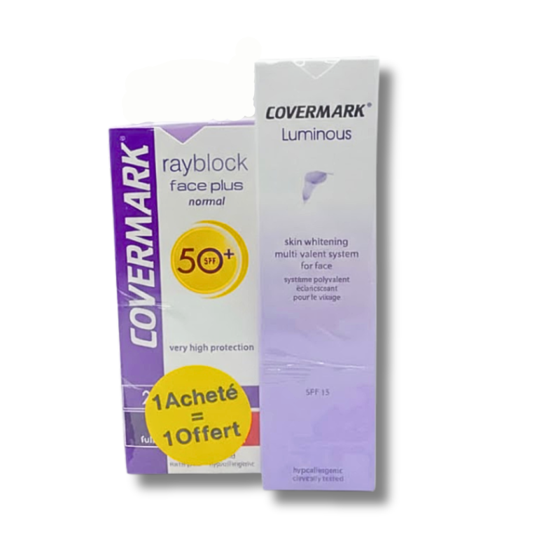 Covermark luminous Eclaircissant+Rayblock Ecran Normal Invisible Pack ...