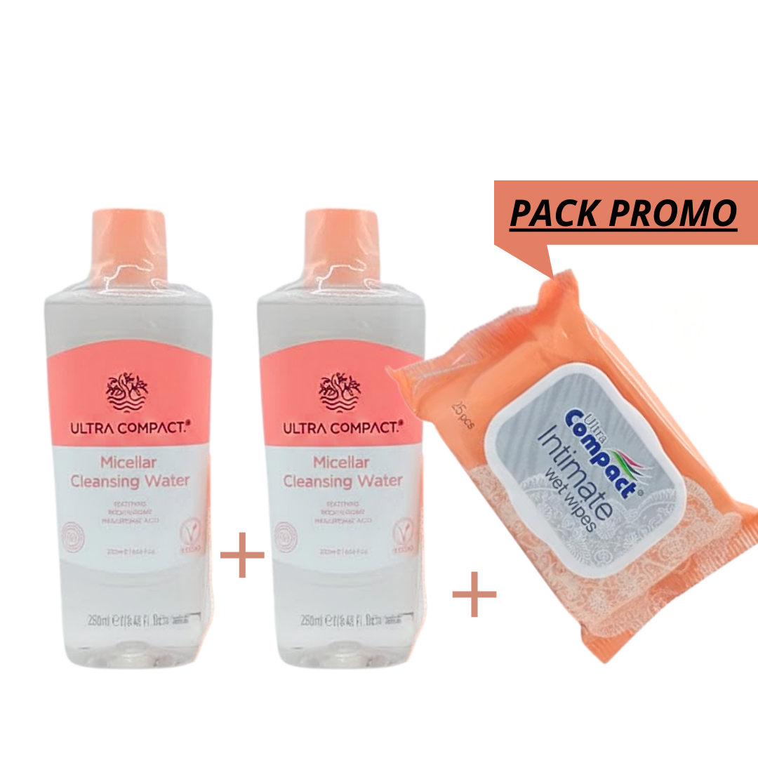 Ultra-Compact-Pack-Eau-Micellair2lingette Ultra Compact Eau Micellair x 2+Lingette Pack – Image 1