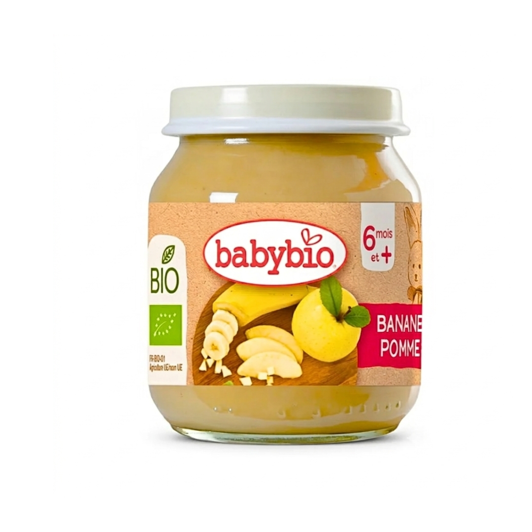 Babybio-Petit-Pot-Banane-Pomme-130g Babybio Petit Pot Banane Pomme 130g – Image 1