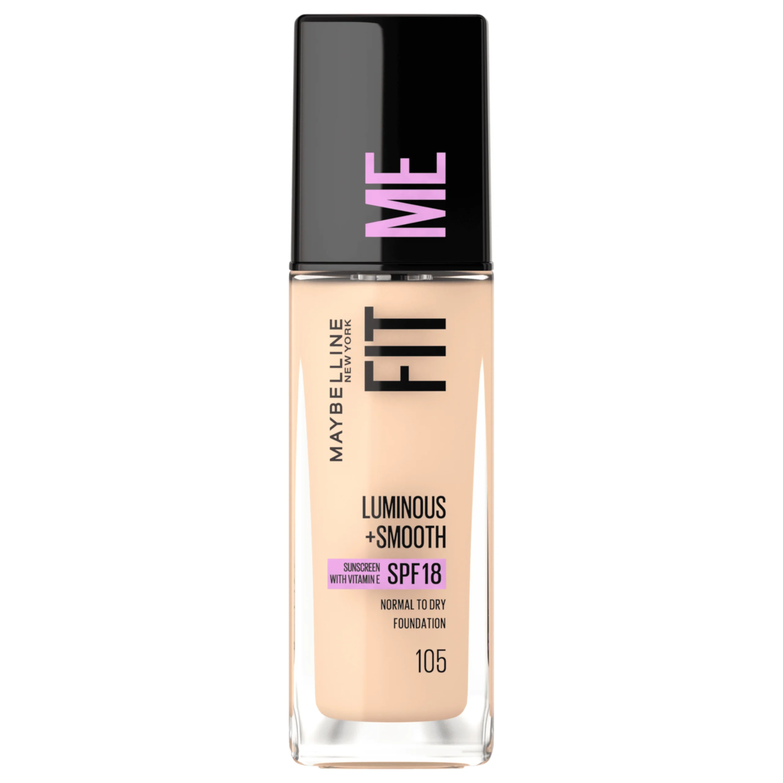 Maybelline-Fit-Me-Fond-De-Teint-Luminous-Smooth-spf18-Nu-105-30ml-scaled-1 Maybelline Fit Me Fond De Teint Luminous +Smooth spf18 Nu 105 30ml – Image 1