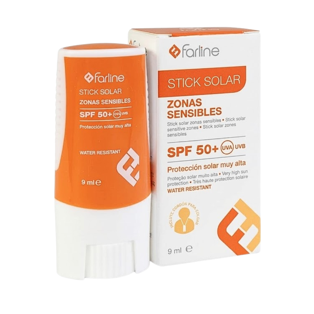 Farline-Ecran-solaire-Stick-Sensible-spf50-9ml Farline Ecran Solaire Stick Sensible Spf50+ 9ml – Image 1
