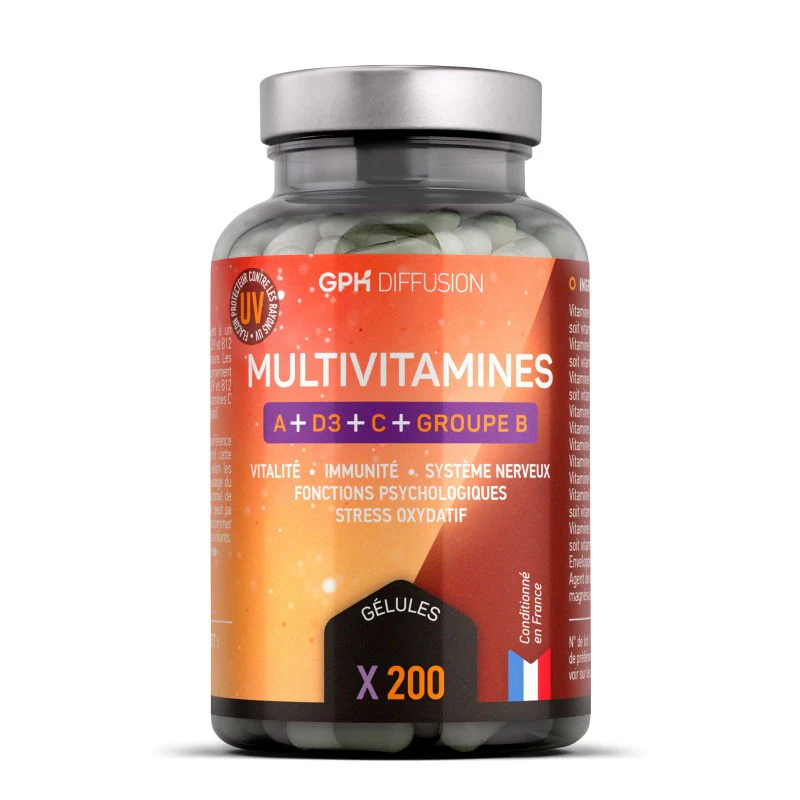GPH-Multivitamines-200-Gelules GPH Multivitamines 200 Gelules – Image 1