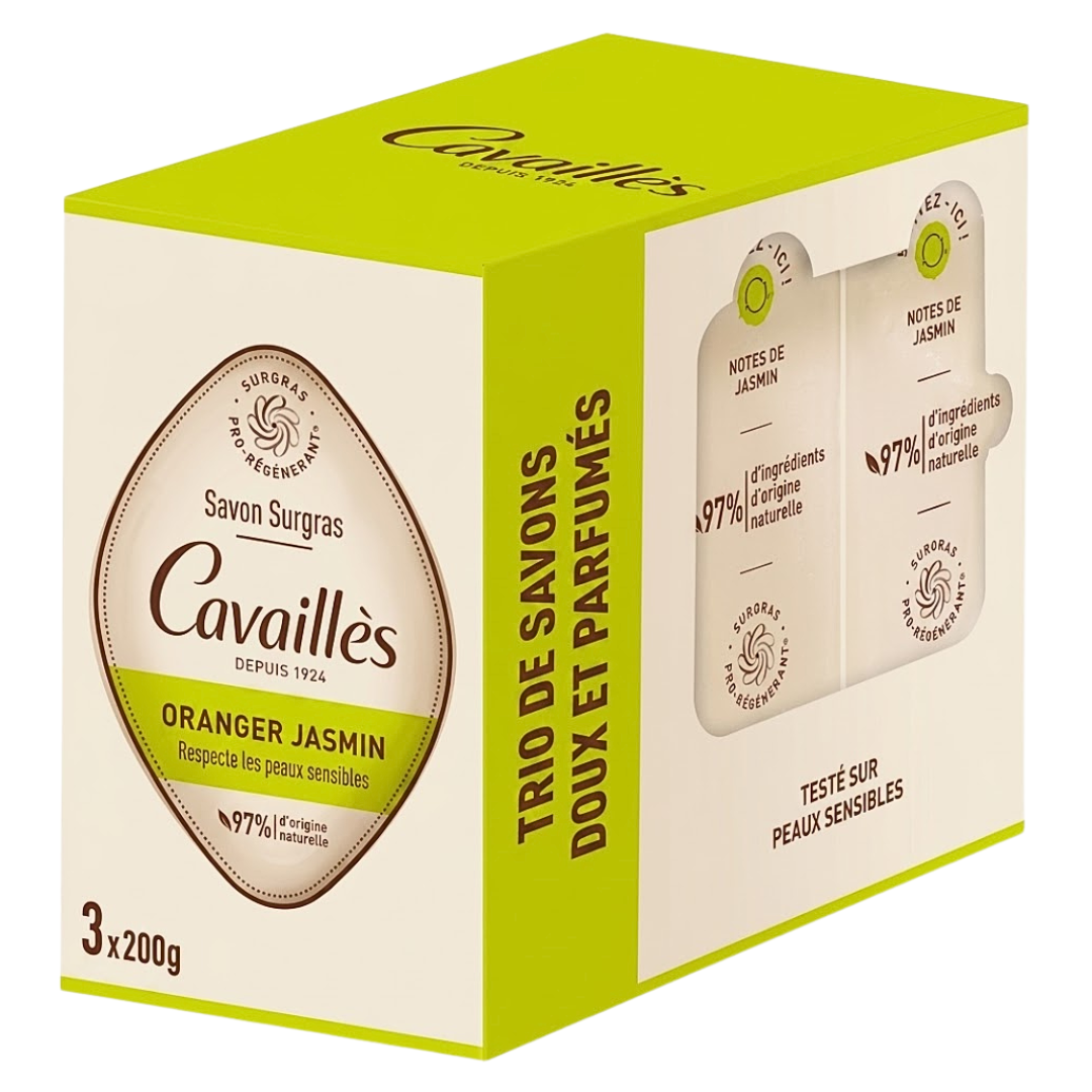 Rc-Trio-Pack-Savon-Surgras-Oranger-Jasmin-3200ml Roge Cavailles Trio Savon Surgras Oranger Jasmin 3x200ml Pack – Image 1