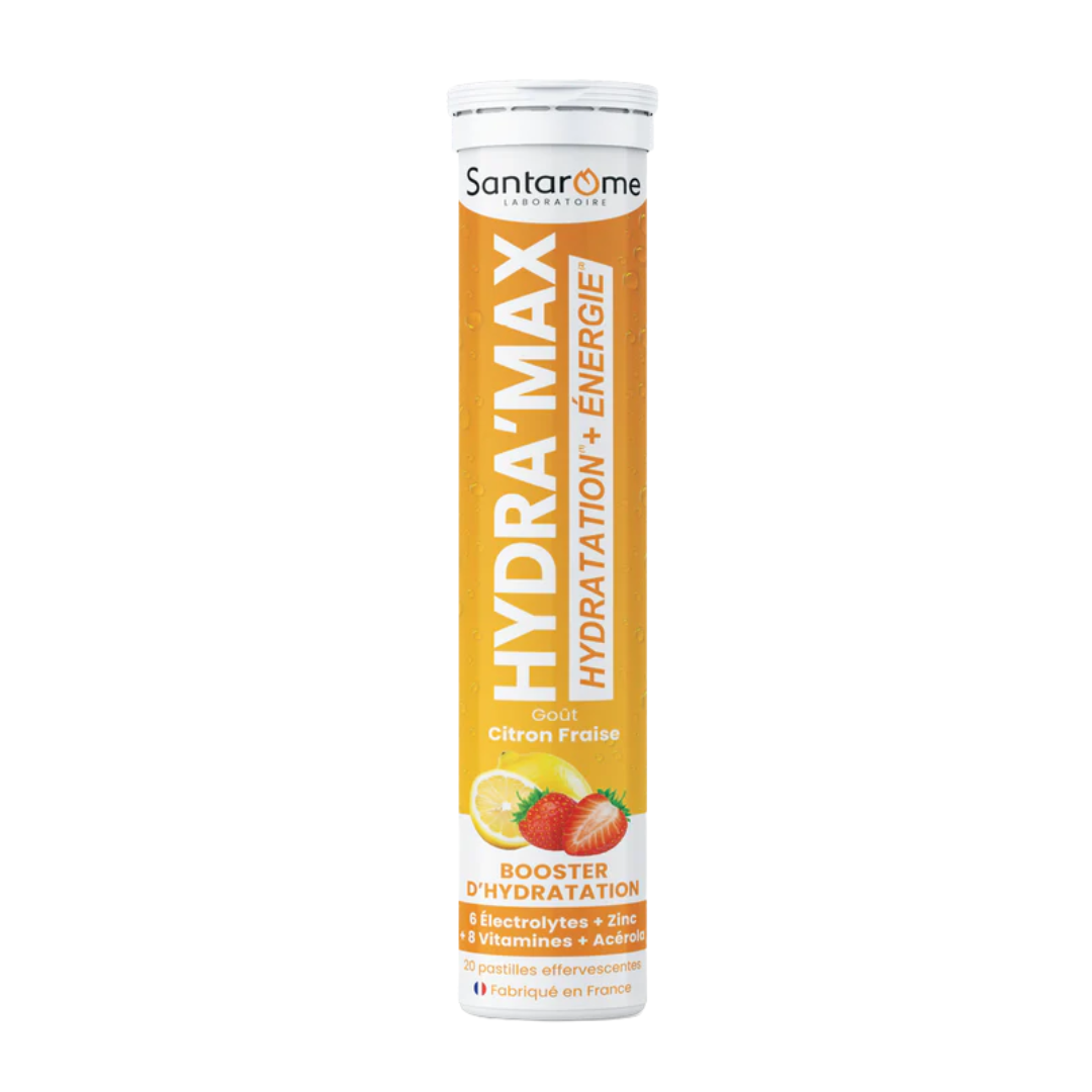 Santarome-Hydramax-Citron-Fraise-20-pastilles Santarome Hydramax Citron Fraise 20 Pastilles – Image 1
