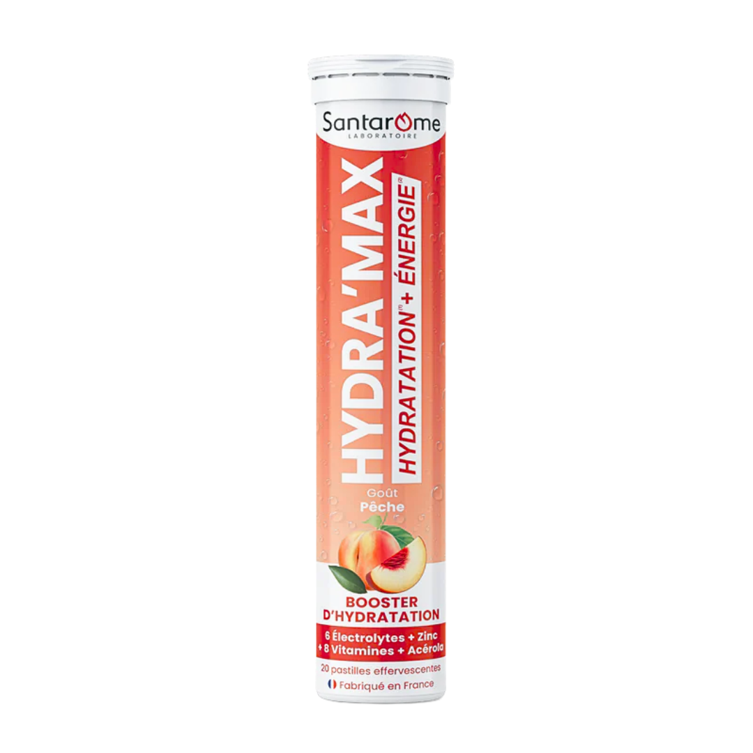 Santarome-Hydramax-Peche-20-pastilles Santarome Hydramax Peche 20 Pastilles – Image 1