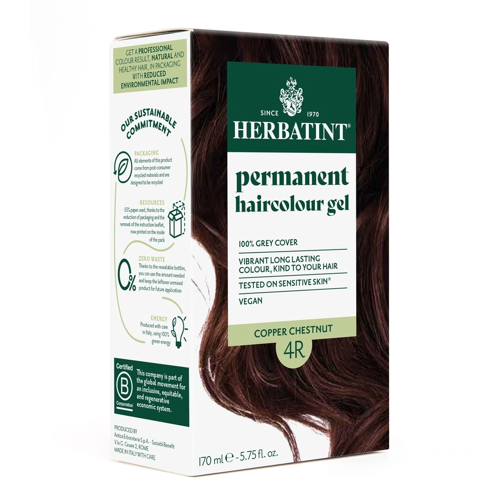 herbatint-coloration-cheveux-permanente-150ml-4r-chatain-cuivre Herbatint Soin Colorant Permanent 4R – Image 1